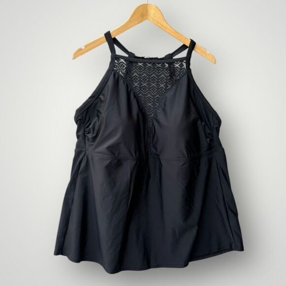 Ava & Viv Other - 🎉5 for $45🎉 NWT Ava Viv Swim Top Swimsuit Women Size 24W Black